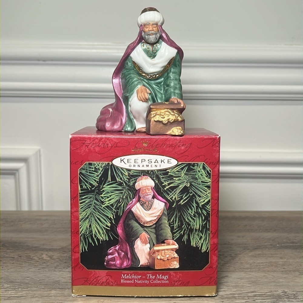 Hallmark Keepsake Melchior The Magi Blessed Nativity Collection Wisemen Vintage